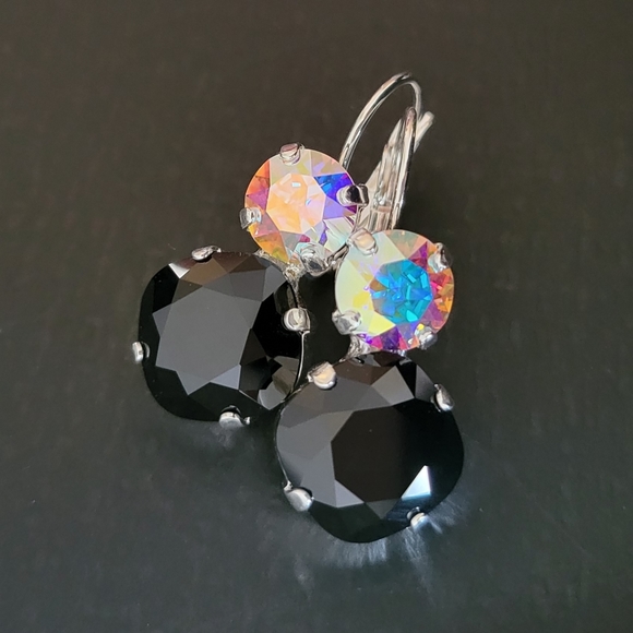 Austrian Crystal Earrings in Silver - Picture 3 of 9
